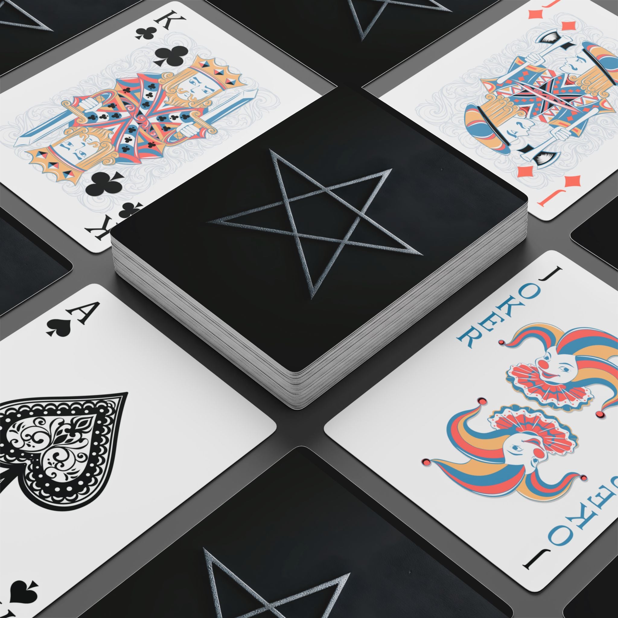 Pentagram Poker Playing Cards – Gothic Spade Ace Card Deck