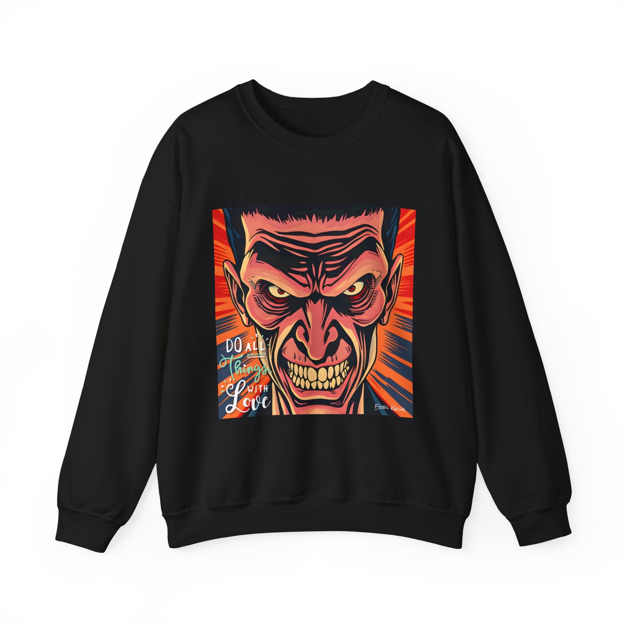 "Do All Things With Love" Unisex Heavy Blend™ Crewneck Sweatshirt - Bold Graphic Design for Everyday Comfort